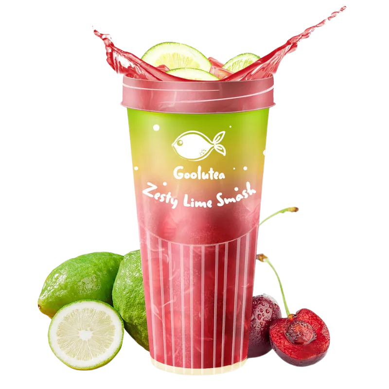 Cherry zesty lime smash fruit tea at Goolutea, a Tea Store in Castro Valley